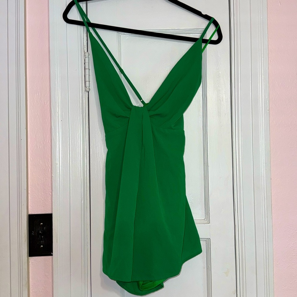 Green Romper with Adjustable Straps